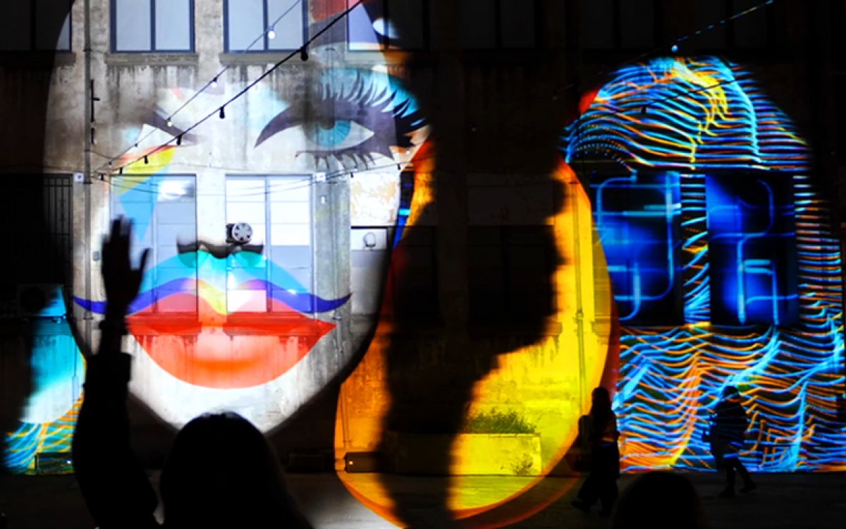 Face Volition, video mapping interactivo