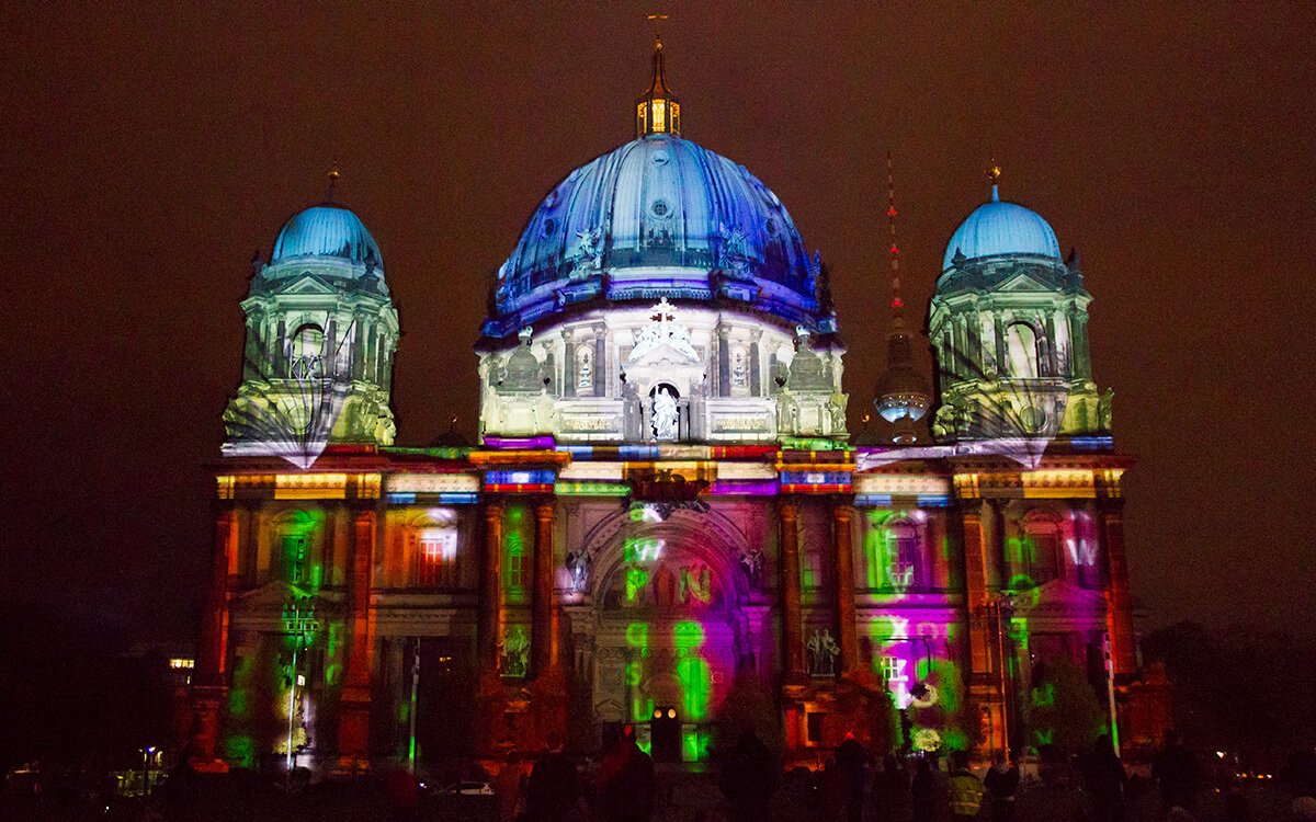 Festival de la Luz, video mapping sobre la Catedral de Berlín