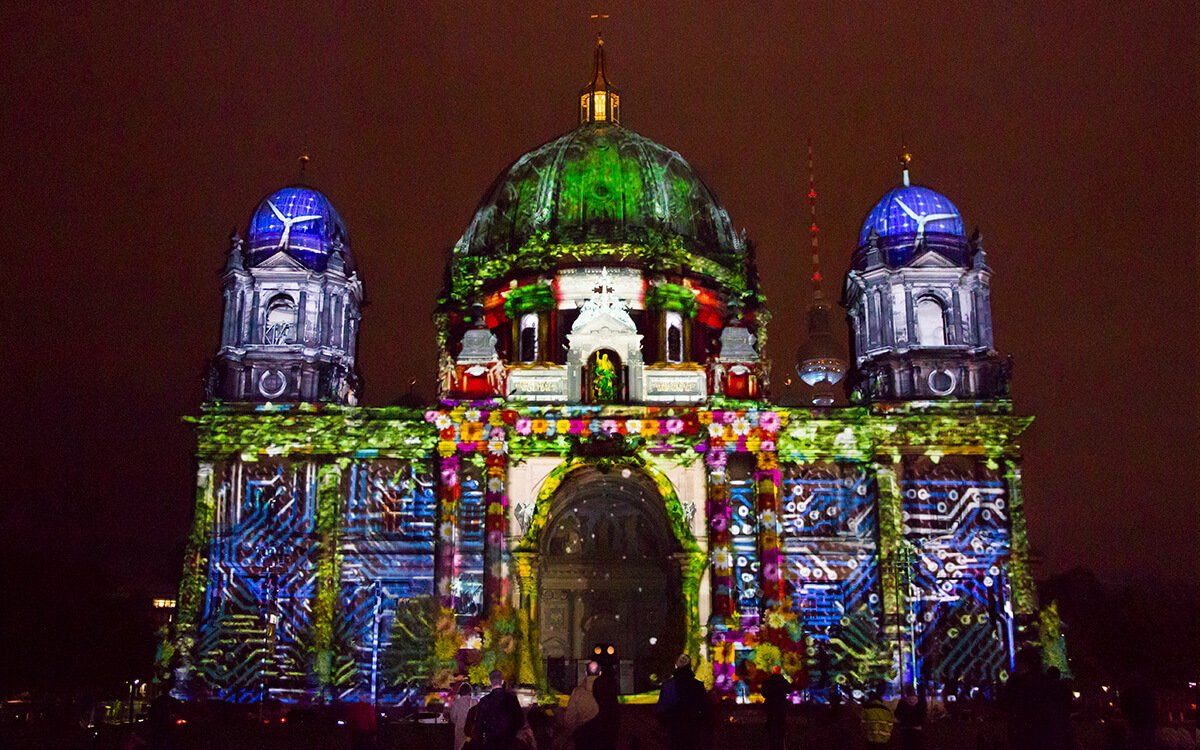 Festival of Lights, video mapping on Berlin Cathedral