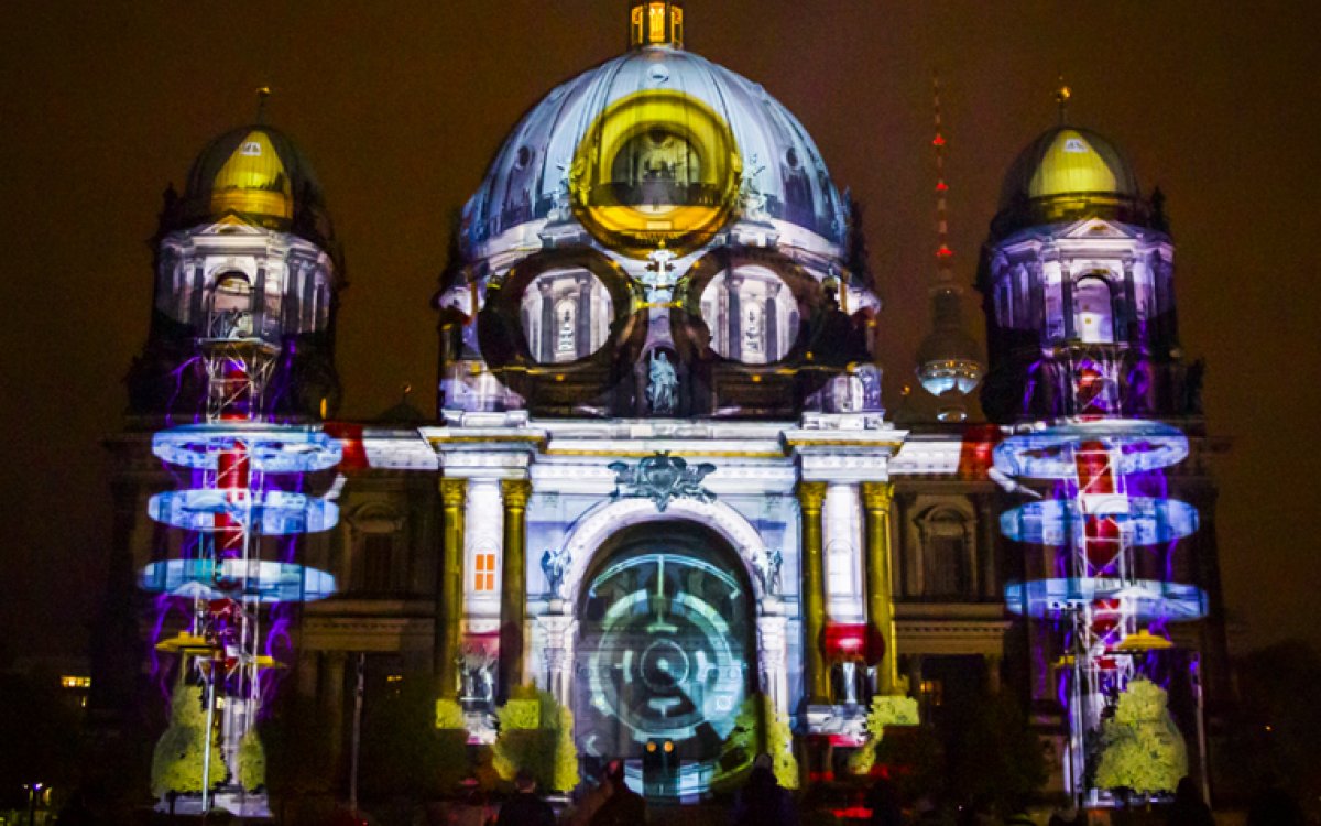 Festival de la Luz, video mapping sobre la Catedral de Berlín