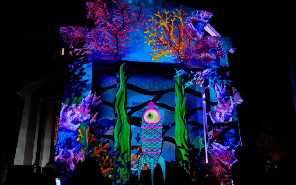 Video Mapping in 3D printing event