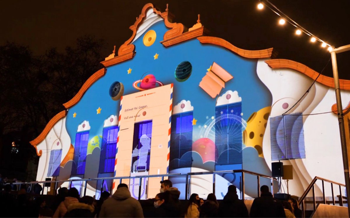 welcome to toy factory with projection mapping